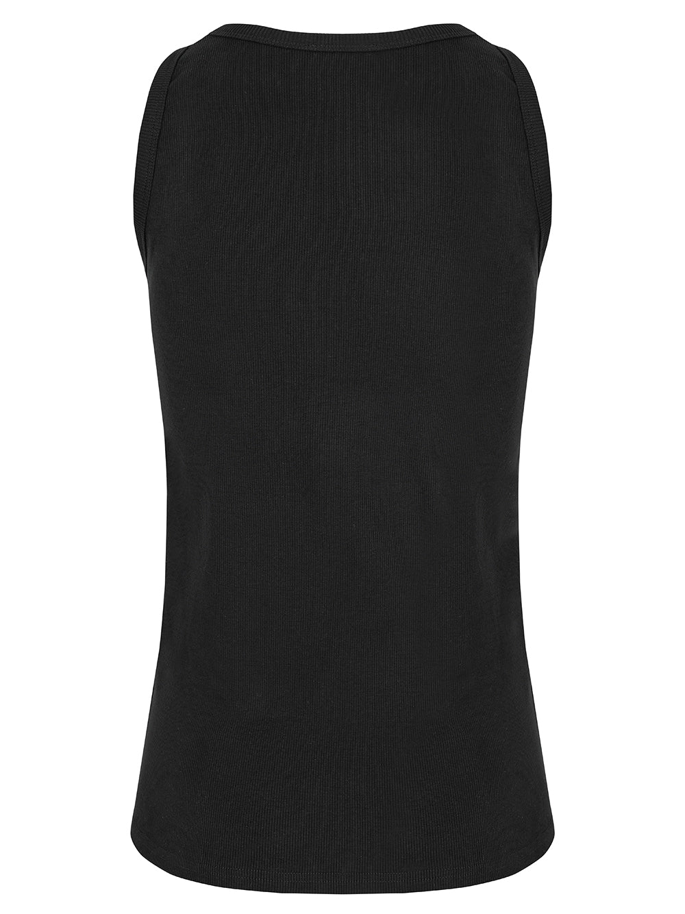 Ribbed Vest In Black