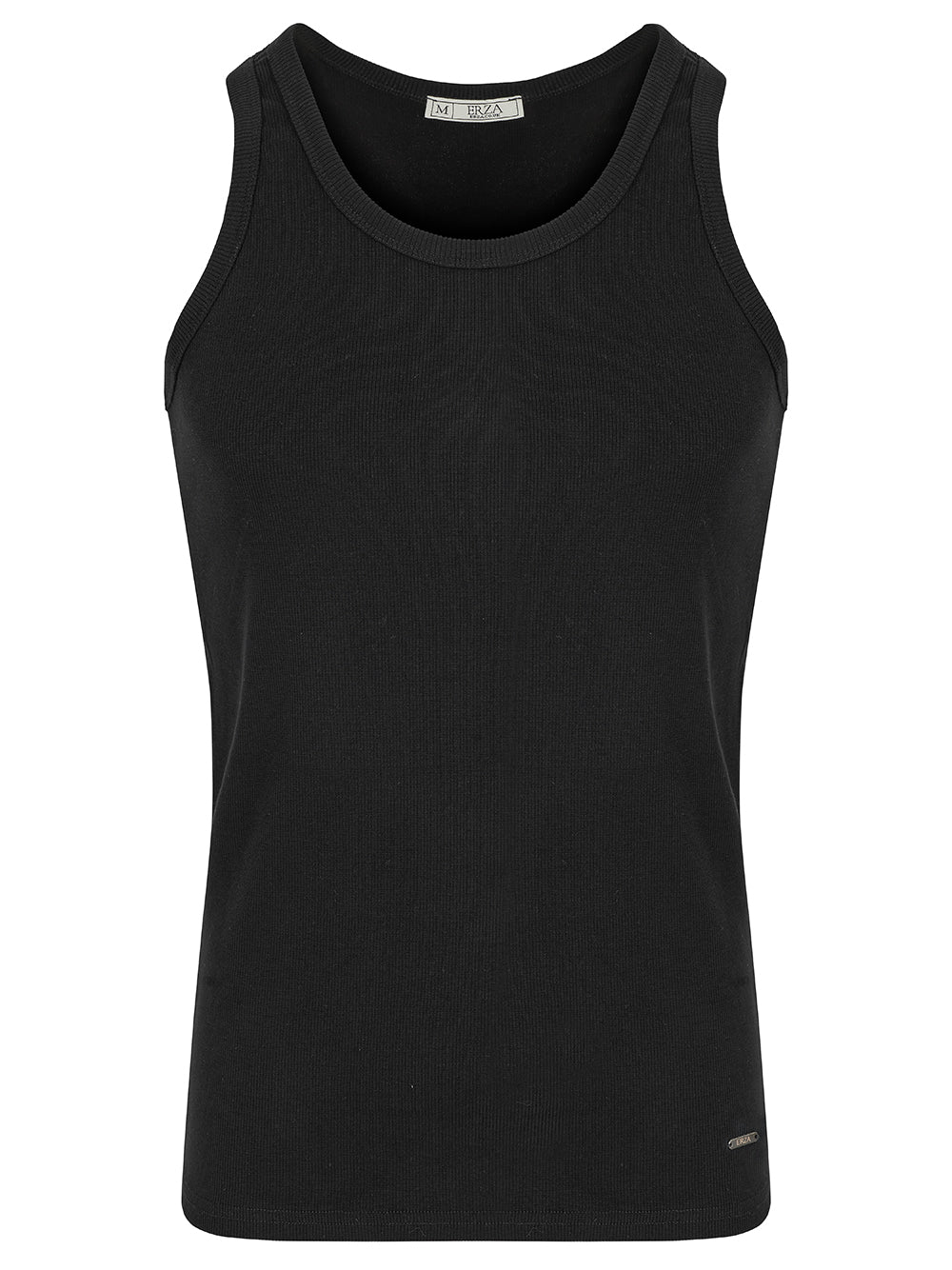 Ribbed Vest In Black