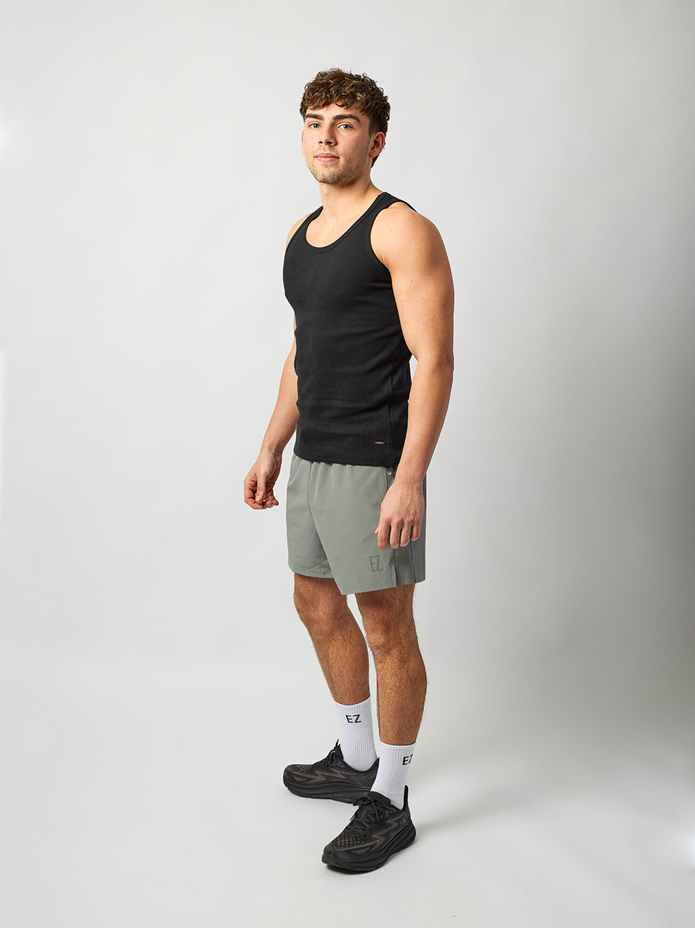 Ribbed Vest In Black