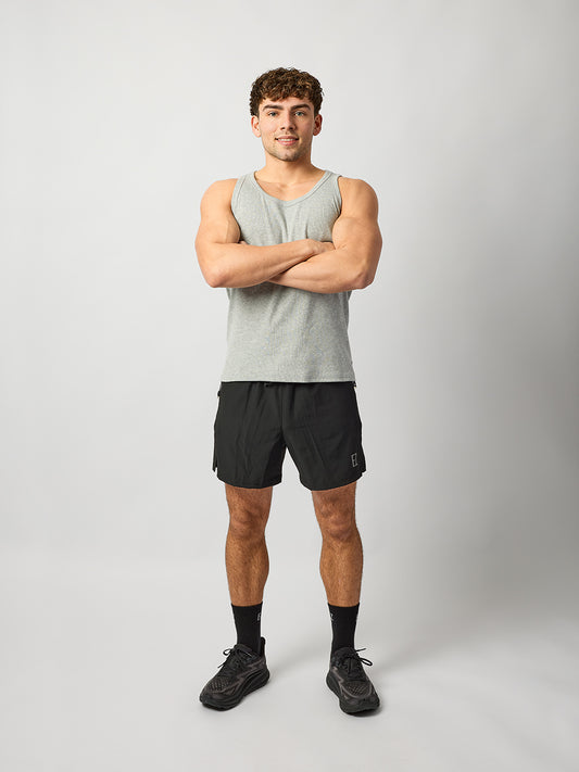 Ribbed Vest In Grey