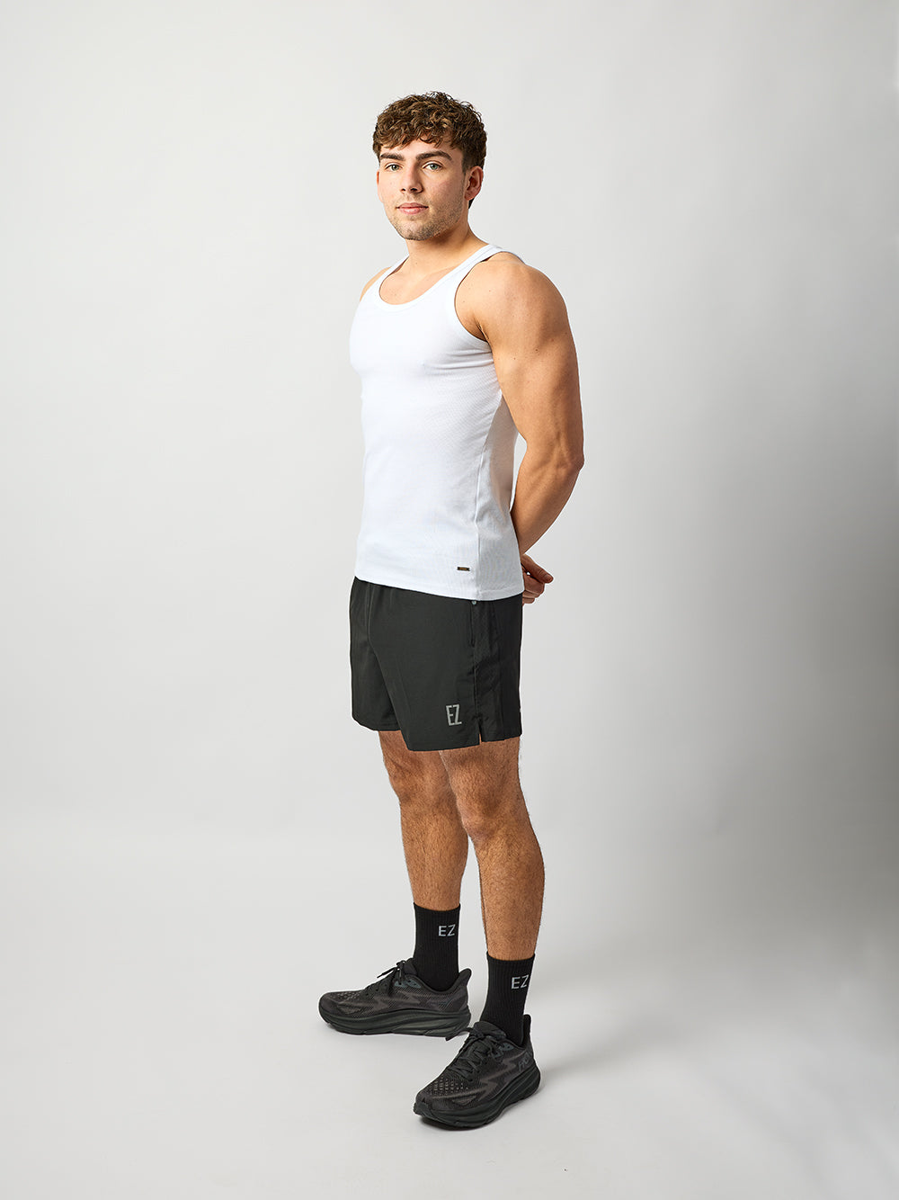 Ribbed Vest In White